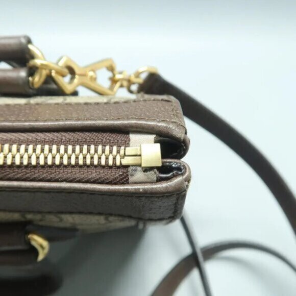 GUCCI Ophidia Brown Canvas Satchel Bag 950-100225 - Picture 7 of 12